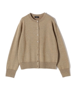 ニャン太郎　　、シルク、カシミヤ　クルーネック　カーディガン　ニット SHIPS Primary Navy Label:シルク カシミヤ クルーネック