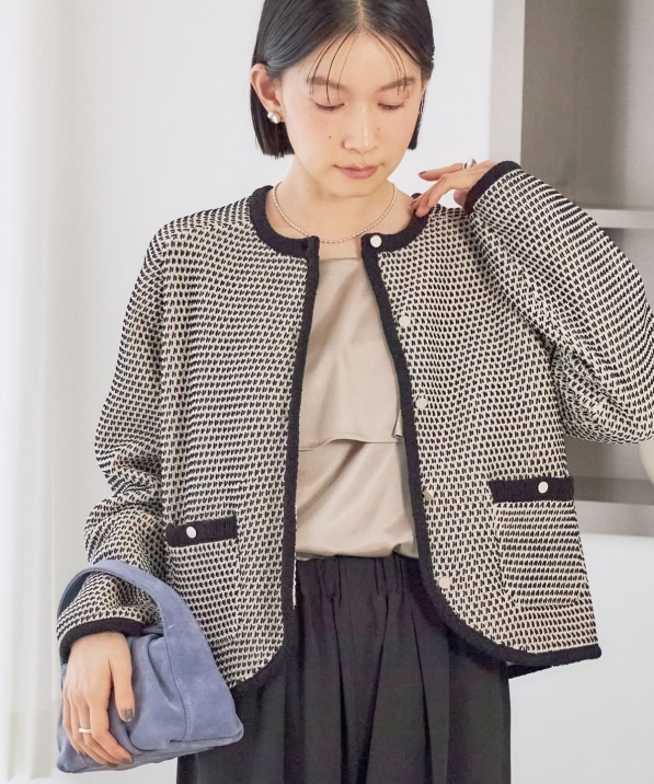 alexanderwang シルバー　カーディガン 予約》〈手洗い可能〉ジャカード モール カーディガン 26AW｜ SHIPS