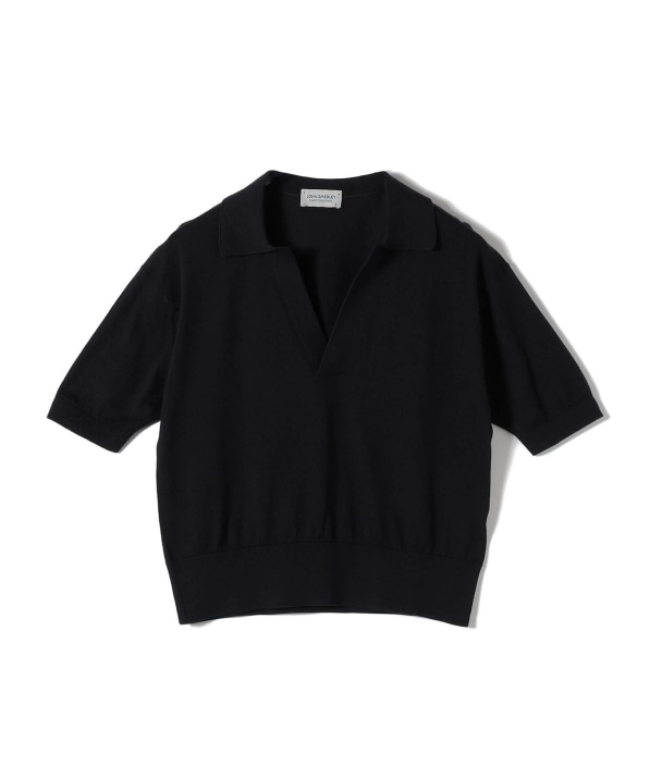 エルメス スキッパー ショートスリーブ グレー JOHN SMEDLEY:〈洗濯機可能〉30G スキッパー ショート スリーブ