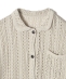 0 x ones：〈手洗い可能〉透かし編み ニット シャツ