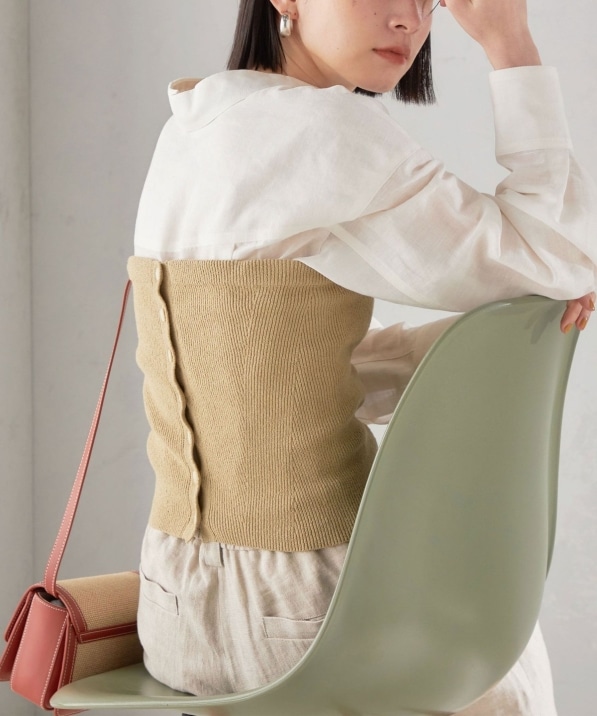 手洗い可能〉4WAY ブークレ ボタン ニット ビスチェ｜ SHIPS 公式サイト