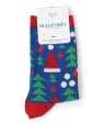 BLEU FORET: Chaussettes Symbole ���̑�1