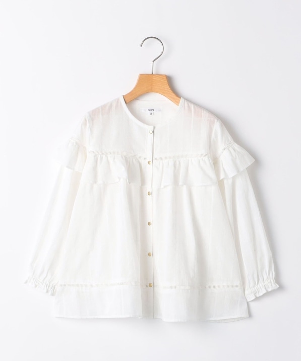 SHIPS KIDS:80～90cm / スナップ ボタン フリル ブラウス｜ SHIPS 公式 