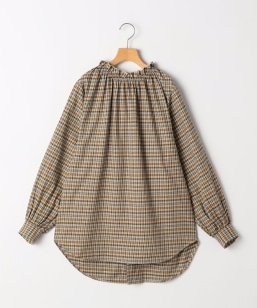 ARCH&LINE:155cm / �I�[�K�j�b�N �R�b�g�� �`�F�b�N �t���� �u���E�X