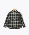 SHIPS KIDS:80�`90cm / �l�� �`�F�b�N �{�^���_�E�� �V���c �l�C�r�[
