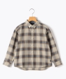 SHIPS KIDS:140�`160cm / �l�� �`�F�b�N �{�^���_�E�� �V���c �x�[�W���n