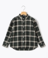 SHIPS KIDS:140�`160cm / �l�� �`�F�b�N �{�^���_�E�� �V���c �l�C�r�[
