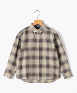 SHIPS KIDS:140�`160cm / �l�� �`�F�b�N �{�^���_�E�� �V���c