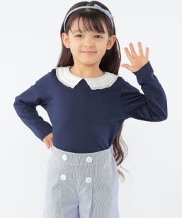 ships kids ネイビー長袖　ピンタックフリルワンピース　150センチ ships kids ネイビー長袖 ピンタックフリルワンピース 150センチ