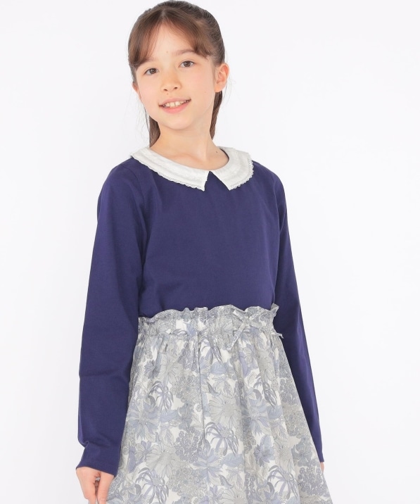 SHIPS KIDS:140�`150cm / ���[�X �J���[ ���� TEE