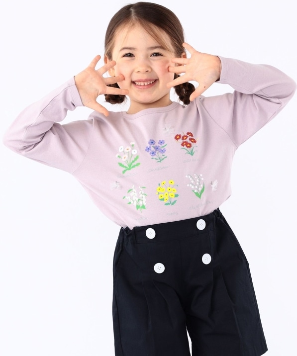 SHIPS KIDS:100�`130cm / �t�����[ �u�b�N ���� TEE