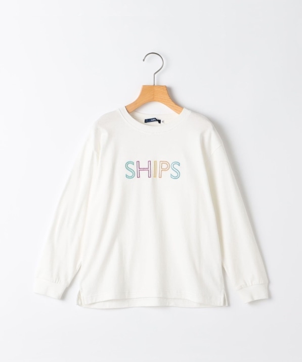 SHIPS KIDS:80～90cm/ 刺繍 ロゴ ロングスリーブ Tシャツ｜ SHIPS 公式