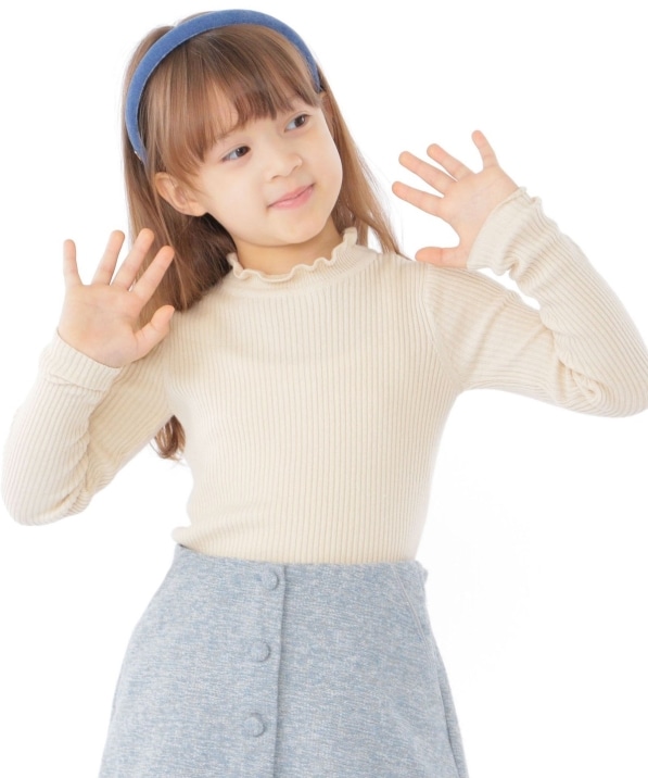 SHIPS KIDS:80～140cm / フリル タートルネック ニット: トップス 