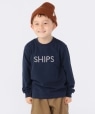 SHIPS KIDS:＜家族おそろい＞SHIPS ロゴ 長袖 TEE(100〜130cm) ネイビー
