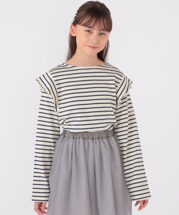 SHIPS KIDS:140�`150cm / �I�[�K�j�b�N �R�b�g�� �t���� �v���I�[�o�[