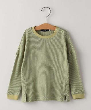 SHIPS - ベビーワッフルプルオーバー SHIPS any:〈洗濯機可能〉ワッフル ヘンリーネック ラウンドヘム