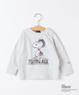 SHIPS KIDS:80�`90cm / PEANUTS FA �v�����g �����O�X���[�u T�V���c