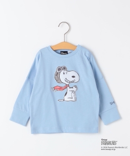 SHIPS KIDS:80�`90cm / PEANUTS FA �v�����g �����O�X���[�u T�V���c