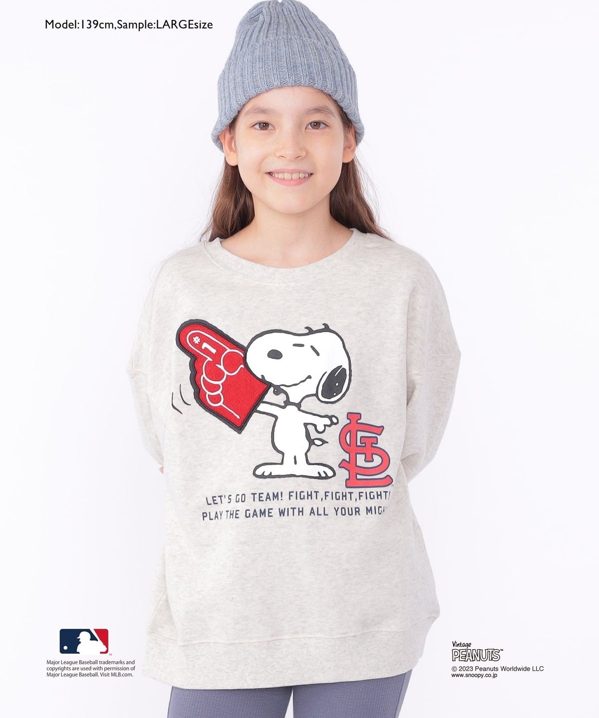 SHIPS KIDS:100～140cm / スヌーピー×MLB スウェット-