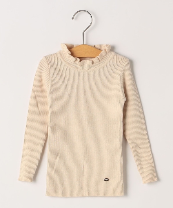 SHIPS KIDS:85～95cm /〈手洗い可能〉リブ フリル タートルネック 