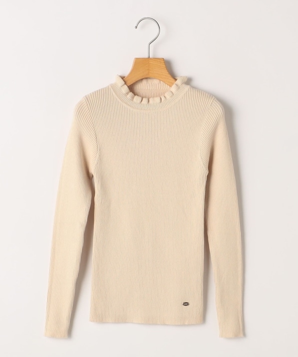 SHIPS KIDS:130～155cm /〈手洗い可能〉リブ フリル タートルネック 