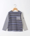 SHIPS KIDS:100�`130cm /�N���C�W�[�p�^�[�� �{�[�_�[ �����O�X���[�u T�V���c