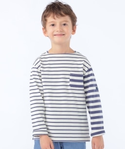 SHIPS KIDS:100�`130cm /�N���C�W�[�p�^�[�� �{�[�_�[ �����O�X���[�u T�V���c