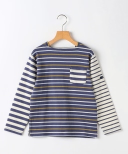 SHIPS KIDS:140�`160cm /�N���C�W�[�p�^�[�� �{�[�_�[ �����O�X���[�u T�V���c