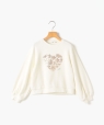 SHIPS KIDS:80�`90cm /�X�p���R�[���t�����[ �n�[�g �X�E�F�b�g �I�t�z���C�g