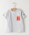 【SHIPS KIDS別注】RUSSELL ATHLETIC:モーション ロゴ TEE(80〜90cm) グレー