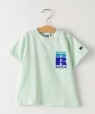 【SHIPS KIDS別注】RUSSELL ATHLETIC:モーション ロゴ TEE(80〜90cm) ライトグリーン
