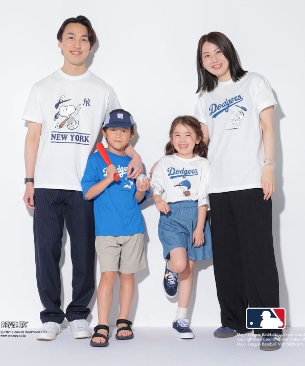 SHIPS KIDS:100�`125cm / PEANUTS×MLB �v�����g T�V���c