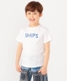 SHIPS KIDS:＜ファミリーおそろい＞SHIPS ロゴ TEE(100〜160cm) ライトホワイト