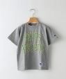 【SHIPS KIDS別注】RUSSELL ATHLETIC:ビッグ ロゴ TEE(80〜90cm) グレー