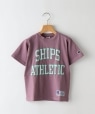 【SHIPS KIDS別注】RUSSELL ATHLETIC:ビッグ ロゴ TEE(80〜90cm) ラベンダー