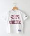 【SHIPS KIDS別注】RUSSELL ATHLETIC:ビッグ ロゴ TEE(100〜130cm)