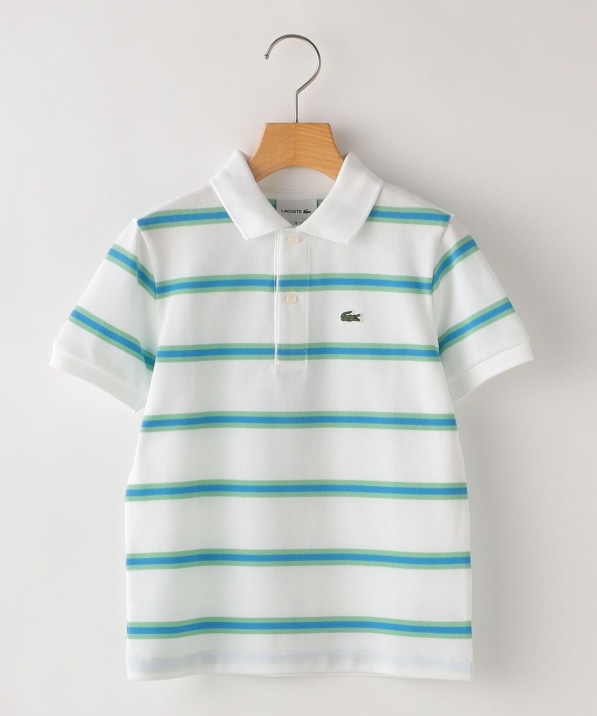 LACOSTE:100～130cm / ベーシック ボーダー ポロシャツ: Tシャツ