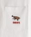 SHIPS KIDS:100〜130cm / ワンポイント 刺繍 ポケット TEE