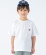 SHIPS KIDS:100〜130cm / ワンポイント 刺繍 ポケット TEE オフホワイト