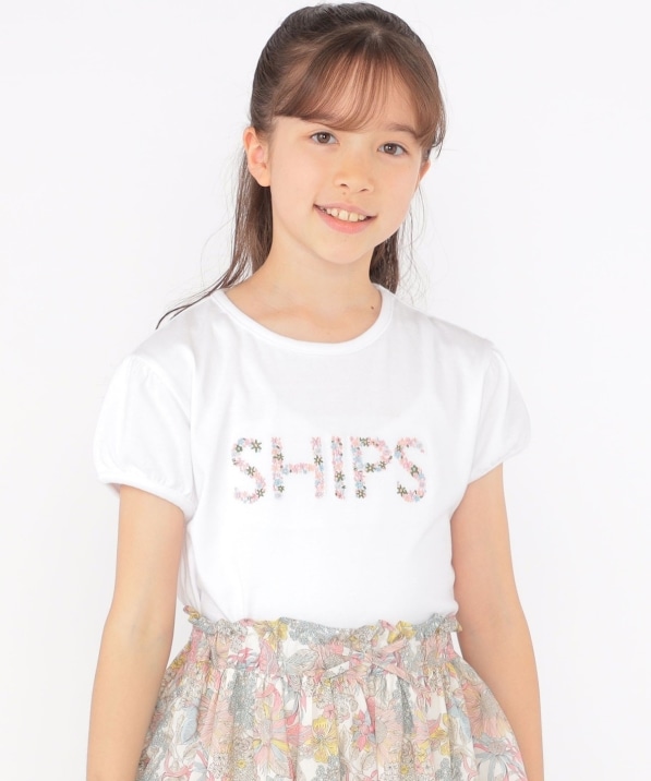 SHIPS KIDS:140�`150cm / �K�[���[ �h�J ���S TEE