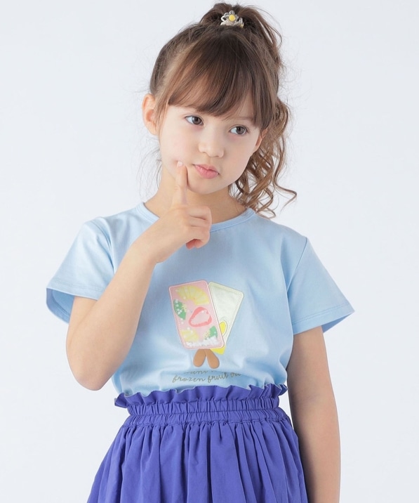 SHIPS KIDS:100`130cm / ACXN[ `[t TEE