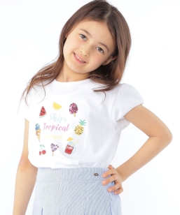 SHIPS KIDS:100�`130cm / �T�}�[ ���`�[�t ���� T�V���c