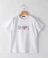 SHIPS KIDS:80〜90cm / SHIPS ロゴ TEE オフホワイト