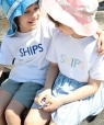 SHIPS KIDS:100〜160cm / SHIPS ロゴ TEE ライトホワイト