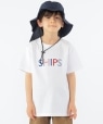 SHIPS KIDS:100〜160cm / SHIPS ロゴ TEE オフホワイト