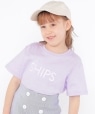 SHIPS KIDS:100〜160cm / SHIPS ロゴ TEE ラベンダー