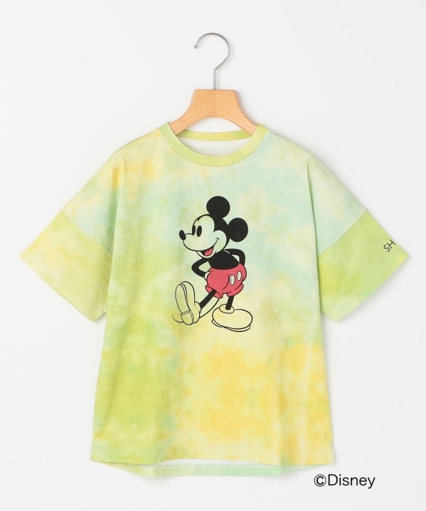 SHIPS KIDS:130～170cm / ミッキーマウス プリント タイダイ風 Tシャツ