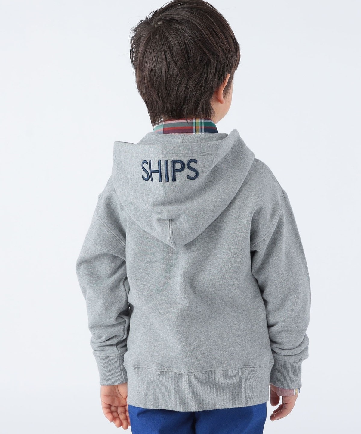 SHIPS KIDS:100～130cm / ロゴ フード ジップ パーカー: トップス