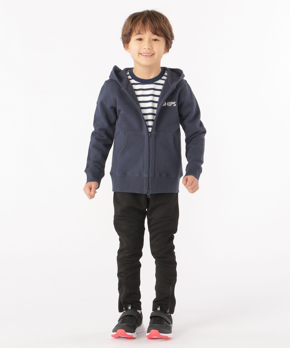 SHIPS KIDS:ロゴ フード ジップ パーカー(100～130cm): トップス SHIPS