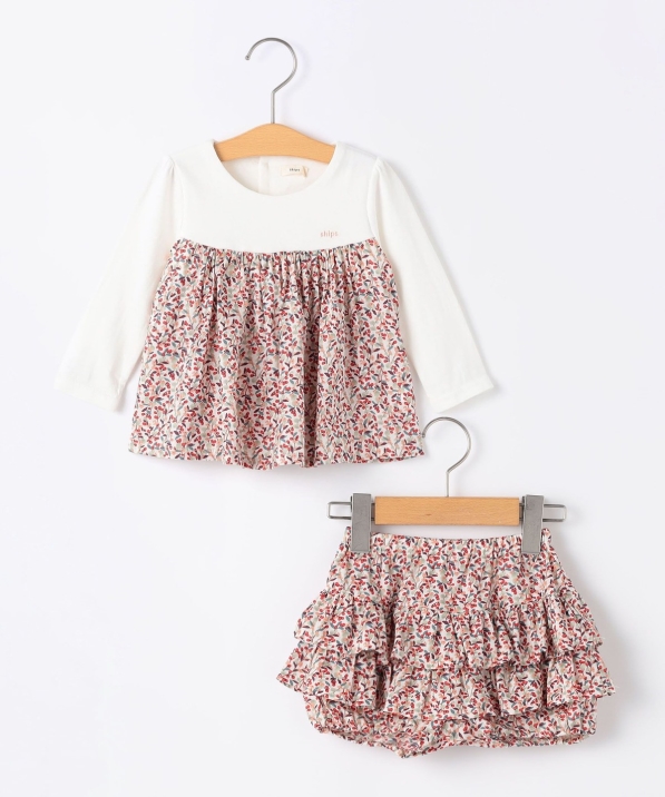 SHIPS KIDS:70～80cm / フラワー フリル セット ロンパース｜ SHIPS